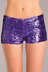 BW1676HP Sequin Booty Shorts - Hot Pink
